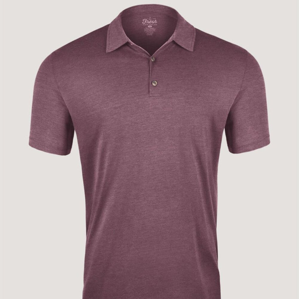 Fresh Clean Threads Torrey Polo Men's Small Burgundy